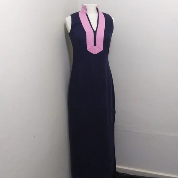 Sail to Sable Dresses & Skirts - XXS Navy Sail to Sable Linen Maxi